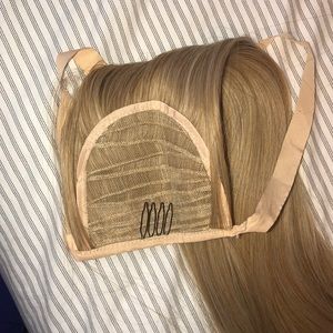 Light blonde pony tail